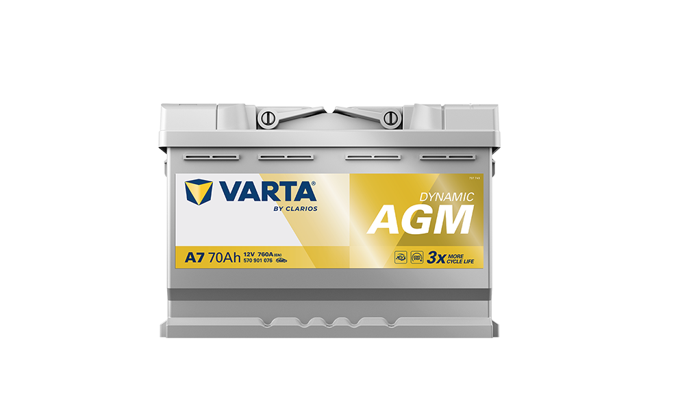 Varta AGM akku 70Ah 12V A7 xEV, 570901076 SILVER Dynamic_2