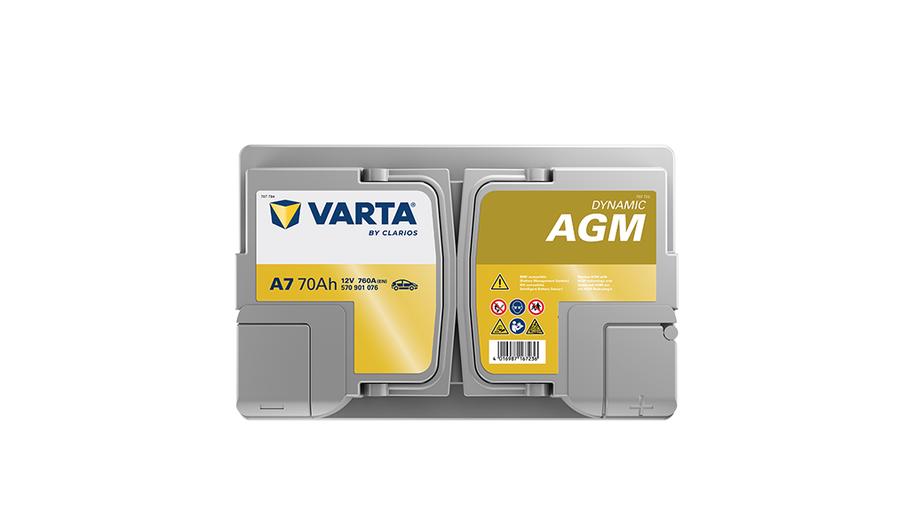 Varta AGM akku 70Ah 12V A7 xEV, 570901076 SILVER Dynamic_3