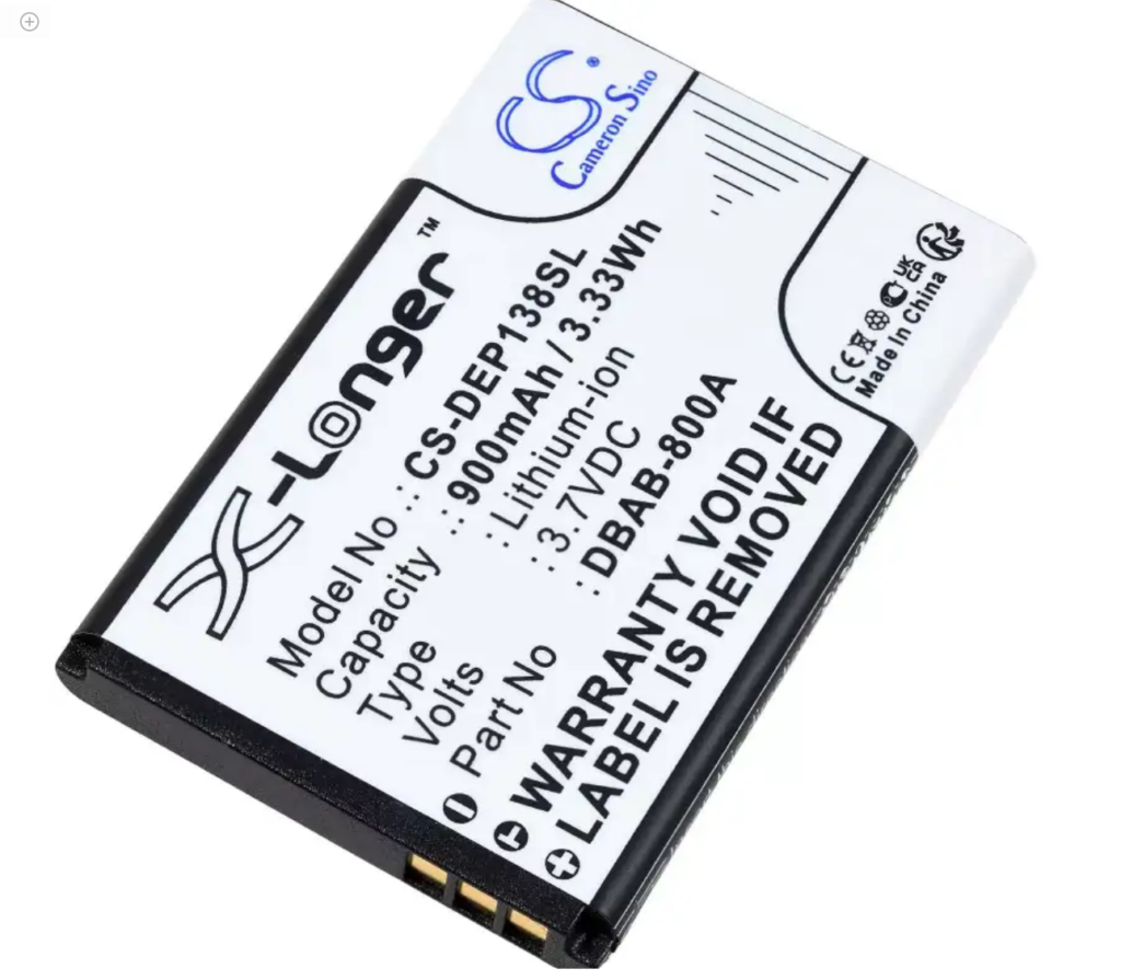 Batteria Vhbw 900mAh Compatibile Con Doro DBC-800 E DBAB-800A – Ricambio Nuovo - Foto 4